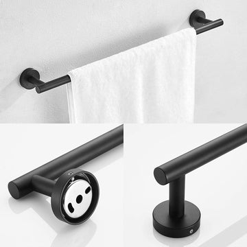 3 Piece Bathroom Hardware Set Matte Black Stainless Steel