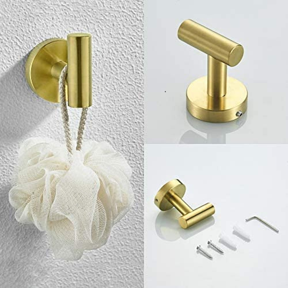 3 Piece Bathroom Hardware Set Gold Stainless Steel