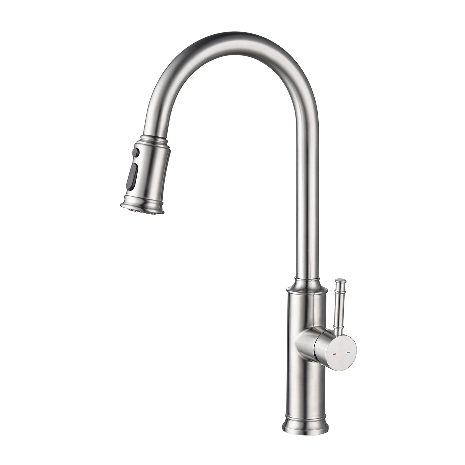 Kitchen Faucet With Pull Out Spraye Brushed Nickel Stainless Steel