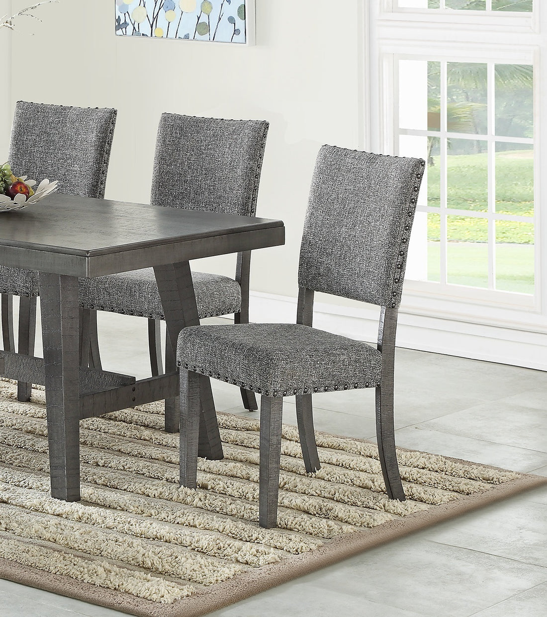 Modern Gray Fabric Upholstered Set of 2 Side Chairs gray-gray-dining room-modern-dining