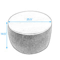Round Storage Ottoman, 2 In 1 Function, Work As End Table And Ottoman, Dark Grey 25.5