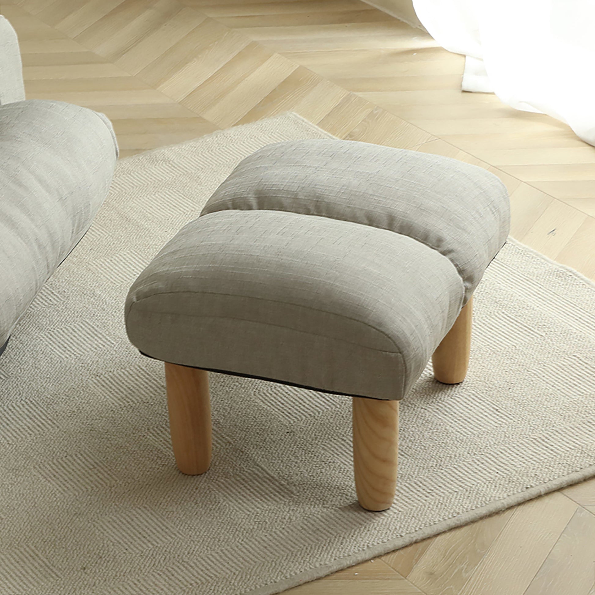 Pedals, Stools, Can Be Matched With Sofa And Chair Pedals, Free Combination, Lounge Chair, Leisure Chair Gray Linen Metal