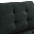 L Shape Modular Sectional Sofa,Diy Combination,Includes Three Single Chair And Three Corner ,Black Velvet. Black Foam Velvet