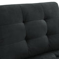 Single Chair For Modular Sectional,Black Velvet 26.5