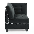 Corner Sofa For Modular Sectional,Black Velvet 31.5