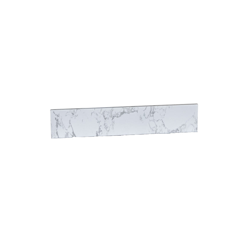 49" Carrara White Engineered Stone Vanity Top Backsplash White Stone