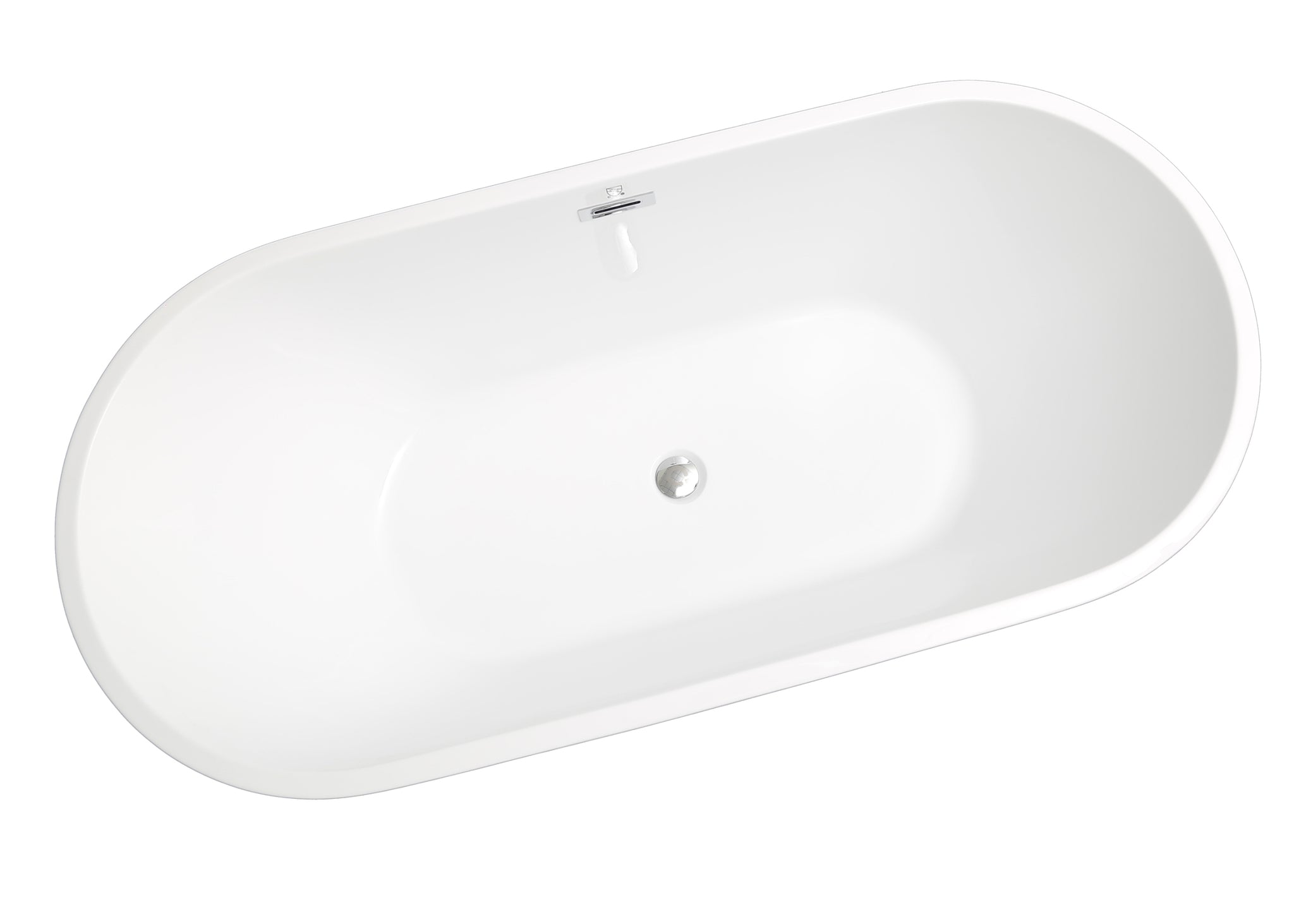 Acrylic Alcove Freestanding Soaking Bathtub white-acrylic