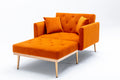 Coolmore Fashionable And Classic Style Chaise Lounge Chair Accent Chair For Living Room, Bedroom Orange Orange Foam Velvet