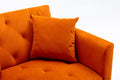 Coolmore Fashionable And Classic Style Chaise Lounge Chair Accent Chair For Living Room, Bedroom Orange Orange Foam Velvet
