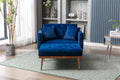 Coolmore Fashionable And Classic Style Chaise Lounge Chair Accent Chair For Living Room, Bedroom Navy Velvet Navy Foam Velvet