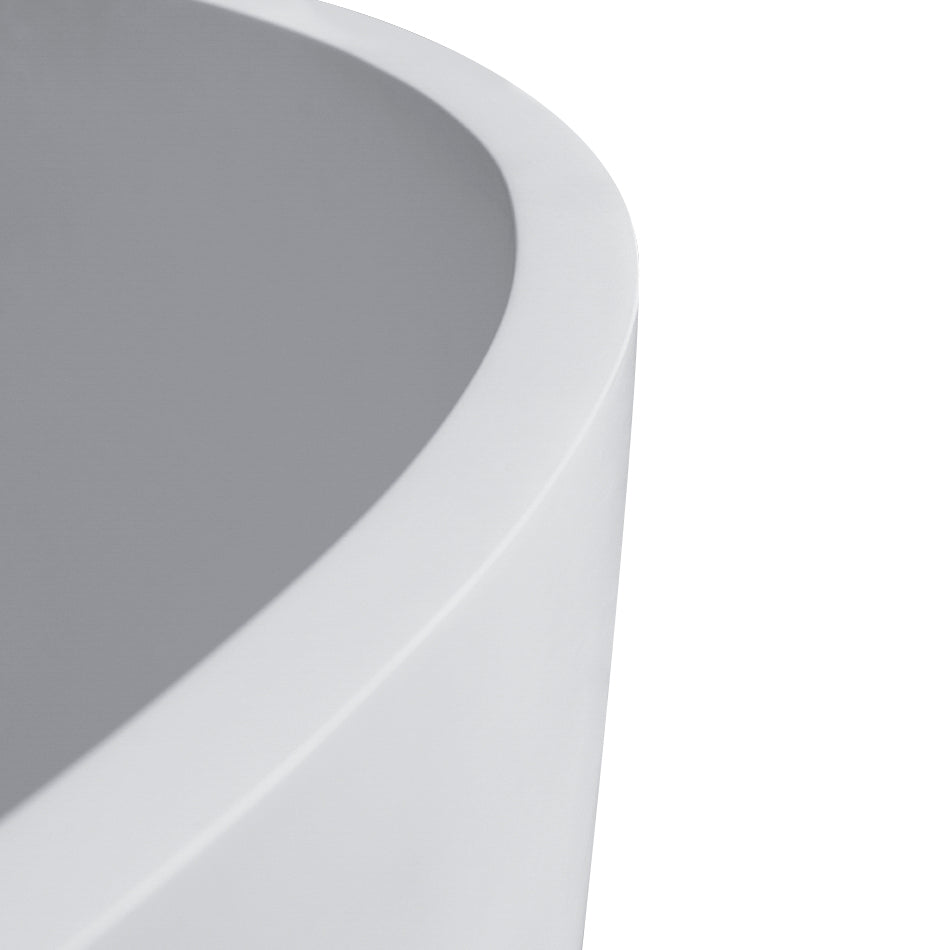 Solid Surface Freestanding Bathtub White Solid Surface