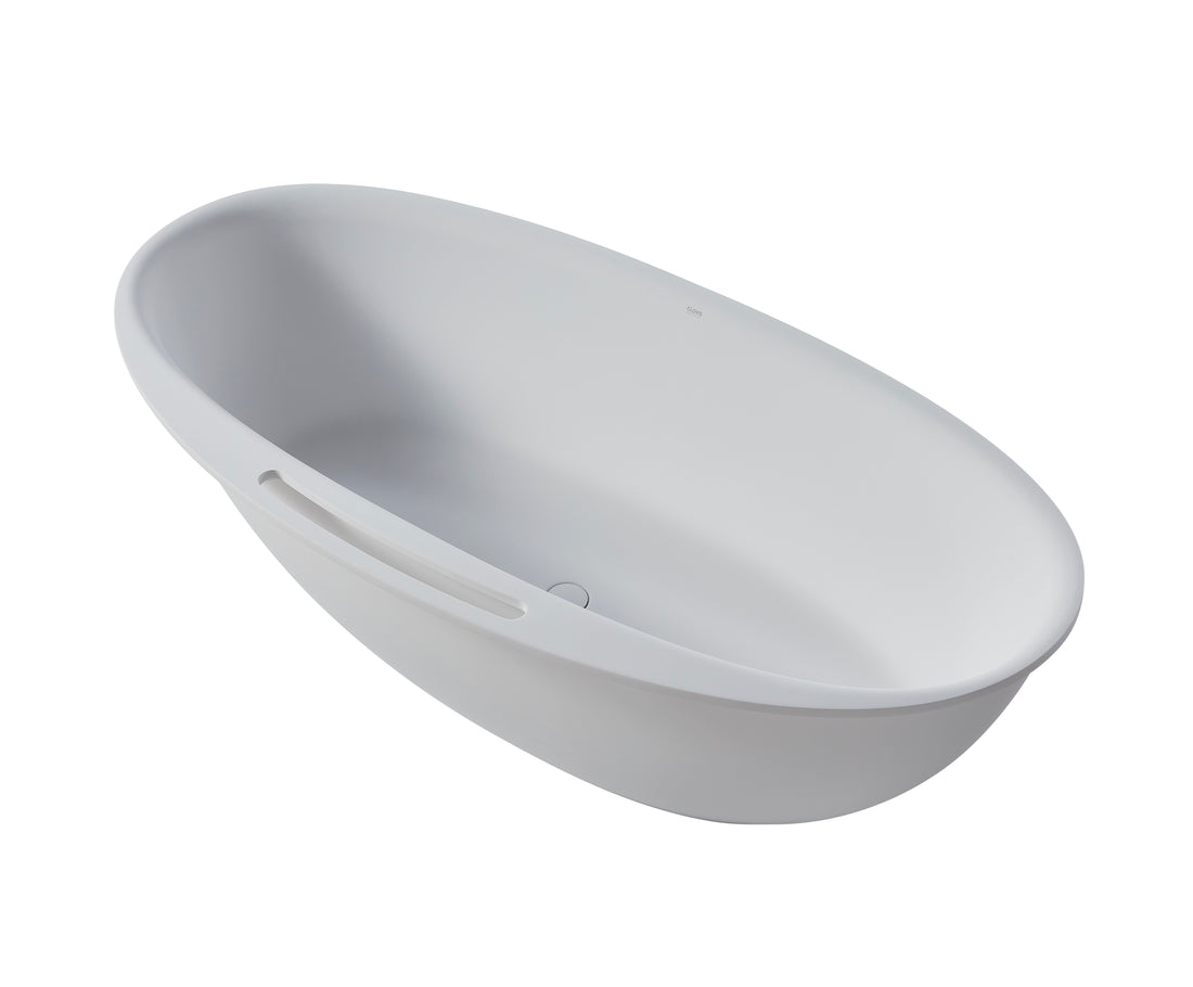 Solid Surface Freestanding Bathtub White Solid Surface