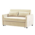 2033 Beige Leisure Beautiful Sofa Beige Velvet