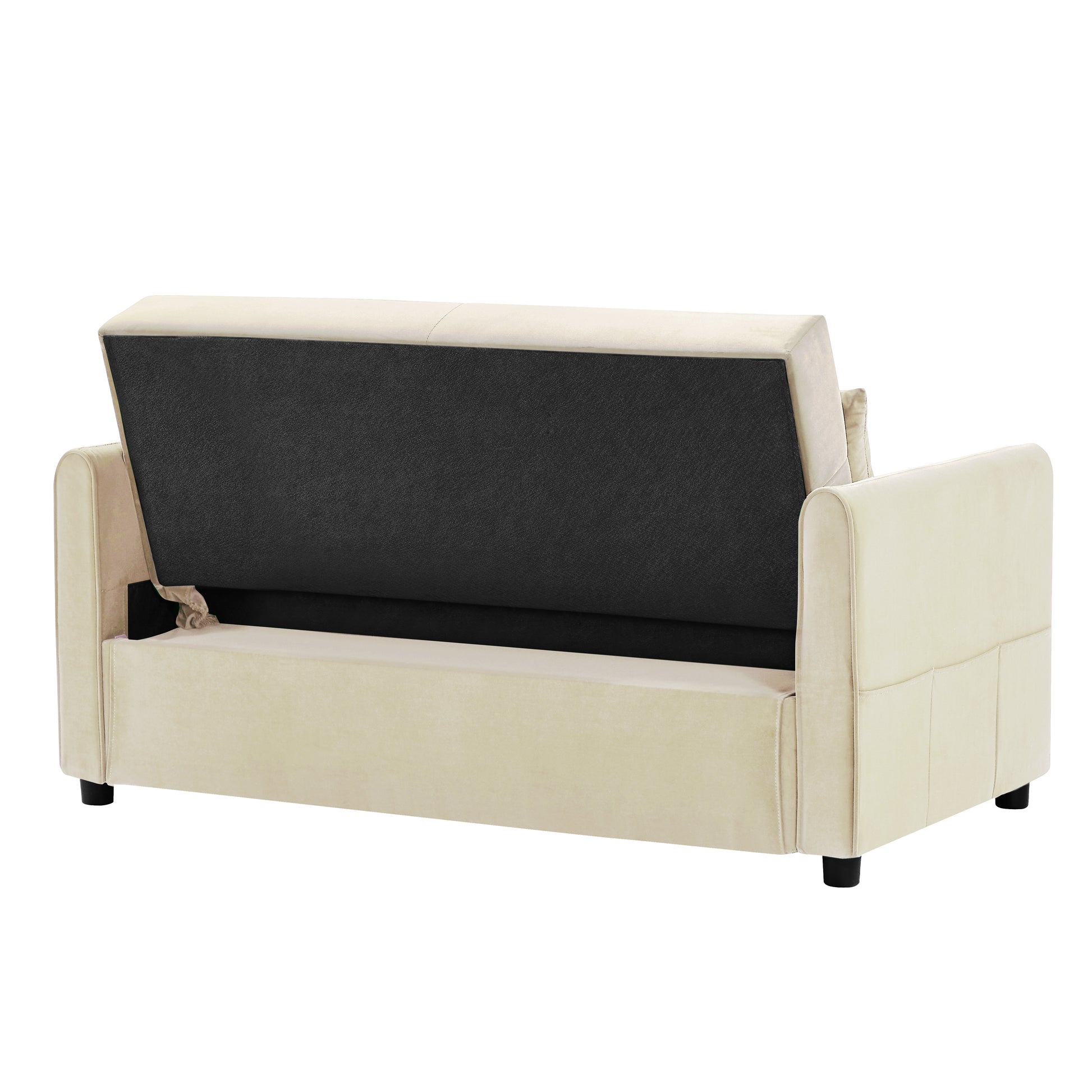 2033 Beige Leisure Beautiful Sofa Beige Velvet