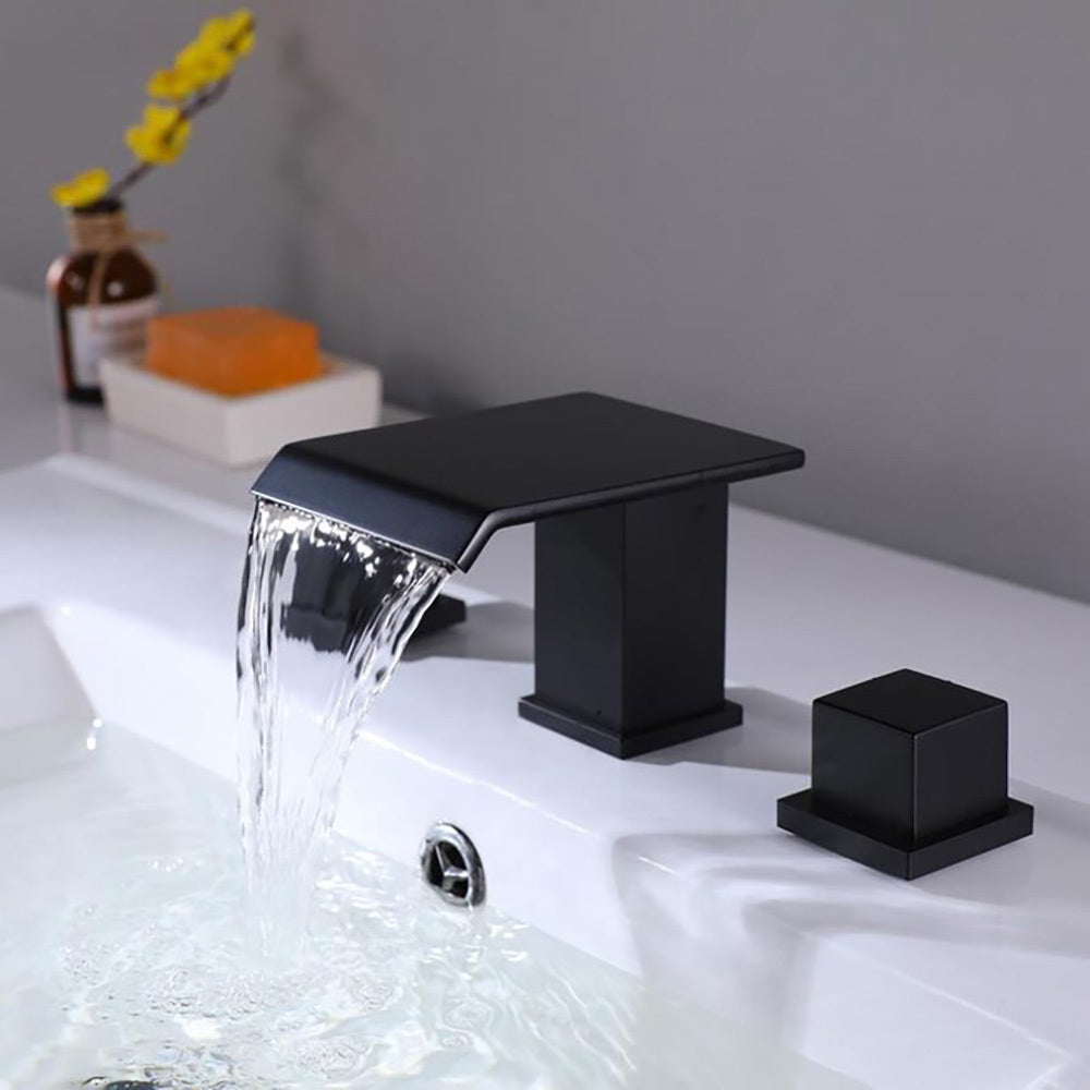 Waterfall Widespread Bathroom Sink Faucet,For 3