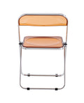 Yellow Clear Transparent Folding Chair Chair Pc Plastic Living Room Seat Zdy Huang 2 Yellow Steel