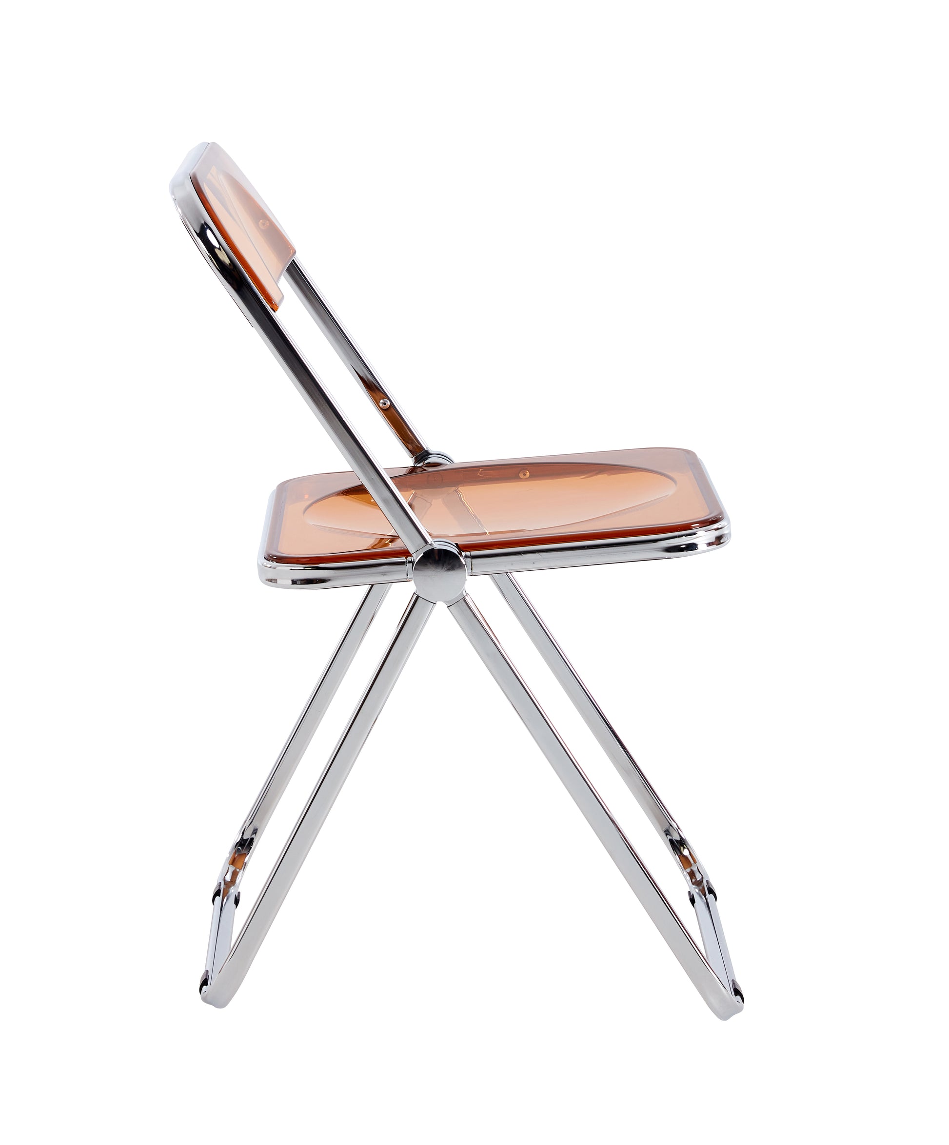 Tea Yellow Clear Transparent Folding Chair Chair Pc Plastic Living Room Seat Zdy Huang 4 Yellow Steel