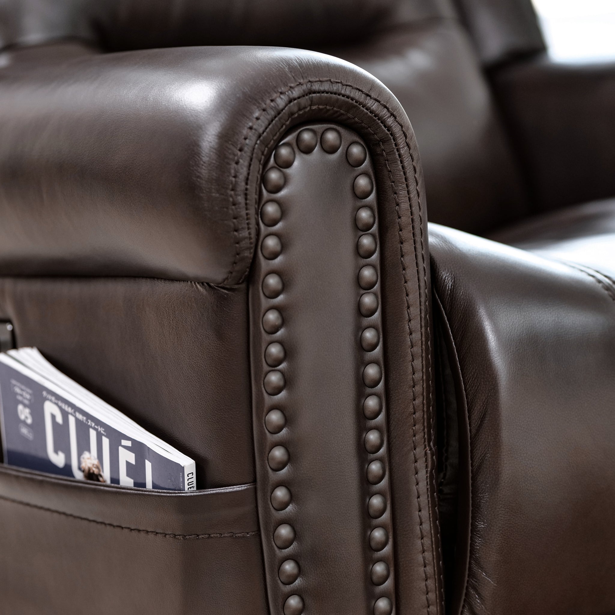Lazell Leather with Nailhead Double Power