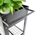 Mobile Metal Raised Garden Bed Cart With Legs, Elevated Tall Planter Box With Wheels For Outdoor Indoors House Patio Backyard Vegetables Tomato Diy Herb Grow Black Black Metal