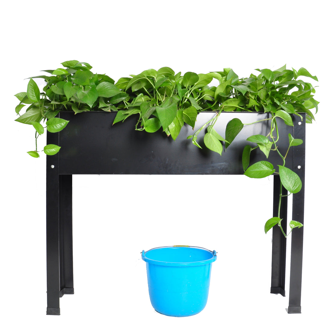 Elevated Garden Bed, Metal Elevated Outdoor Flowerpot Box, Suitable For Backyard And Terrace, Large Flowerpot, Suitable For Vegetable And Flower Book, Standard Size Black Steel