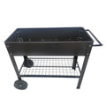 Mobile Metal Raised Garden Bed Cart With Legs, Elevated Tall Planter Box With Wheels For Outdoor Indoors House Patio Backyard Vegetables Tomato Diy Herb Grow Black Black Metal