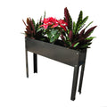 Elevated Garden Bed, Metal Elevated Outdoor Flowerpot Box, Suitable For Backyard And Terrace, Large Flowerpot, Suitable For Vegetable And Flower Book, Standard Size Black Steel