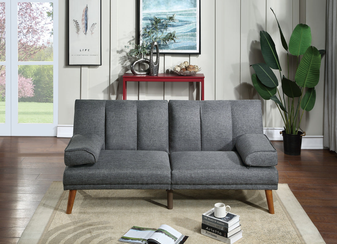 Blue Grey Polyfiber 2Pc Sectional Sofa Set Living Room Furniture Solid Wood Legs Plush Couch Adjustable Sofa Chaise Grey Mix Wood Primary Living Space Cushion Back Contemporary,Modern L Shaped Pillow Top Arms Foam Plywood 4 Seat