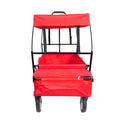 Garden Shopping Beach Cart Folding Wagon Red Red Metal