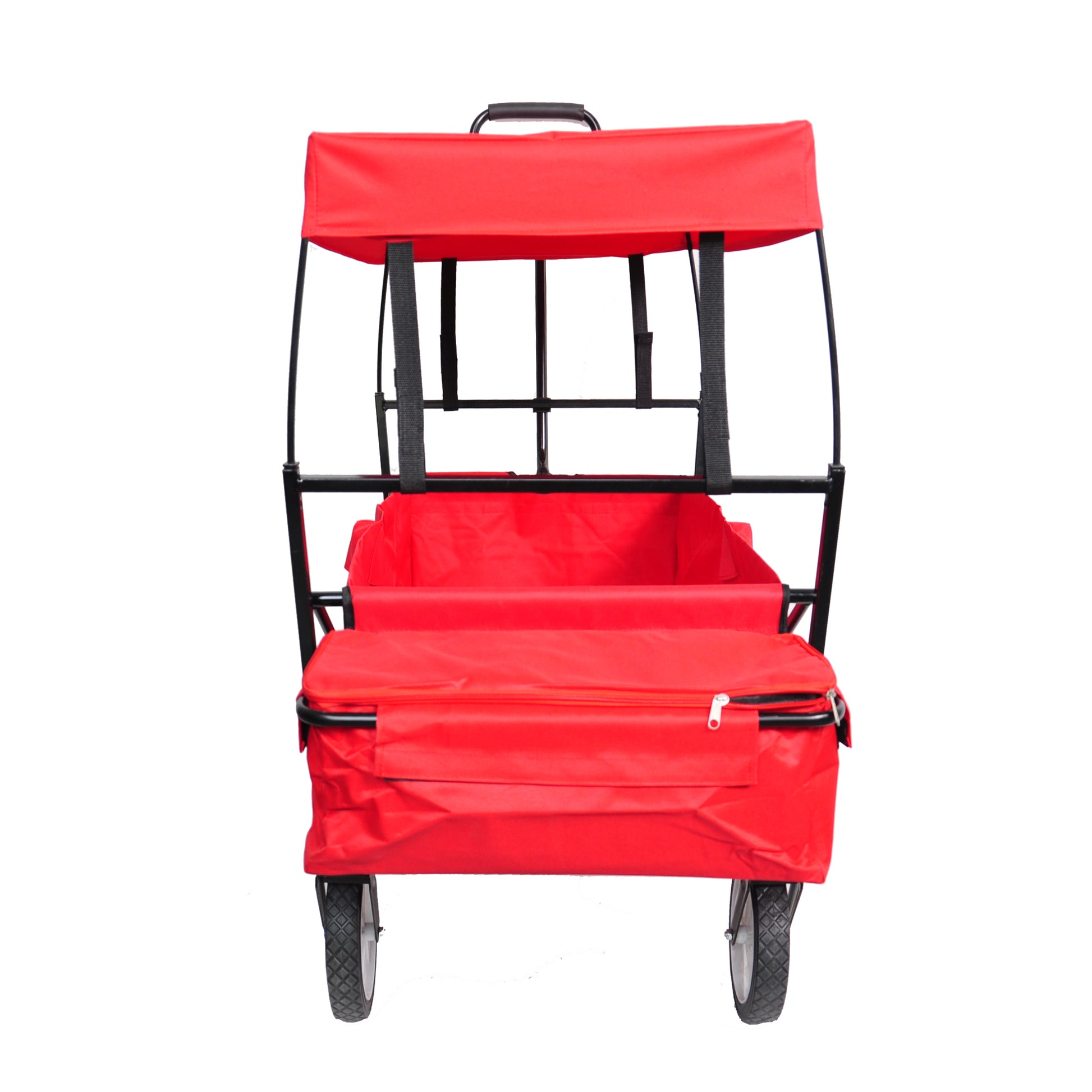 Garden Shopping Beach Cart Folding Wagon Red Red Metal