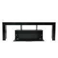 Fashiontvstandtvcabinet,Entertainmentcenter,Tvstationtv Console,Media Console,With Ledlight Belt,Light Belt Remote Control,Toughenedglassshelf,Metal Handle,Canbeplaced In The Living Room,Bedroom,Black Black Primary Living Space 50 59 Inches 50 59 Inches