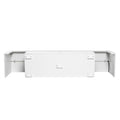 Fashiontvstandtvcabinet,Entertainmentcenter,Tvstationtv Console,Media Console,With Ledlight Belt,Light Belt Remote Control,Toughenedglassshelf,Metal Handle,Canbeplaced In The Living Room,Bedroom,White White Primary Living Space 60 69 Inches 60 69 Inches