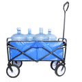 Folding Wagon Garden Shopping Beach Cart Blue Blue Steel