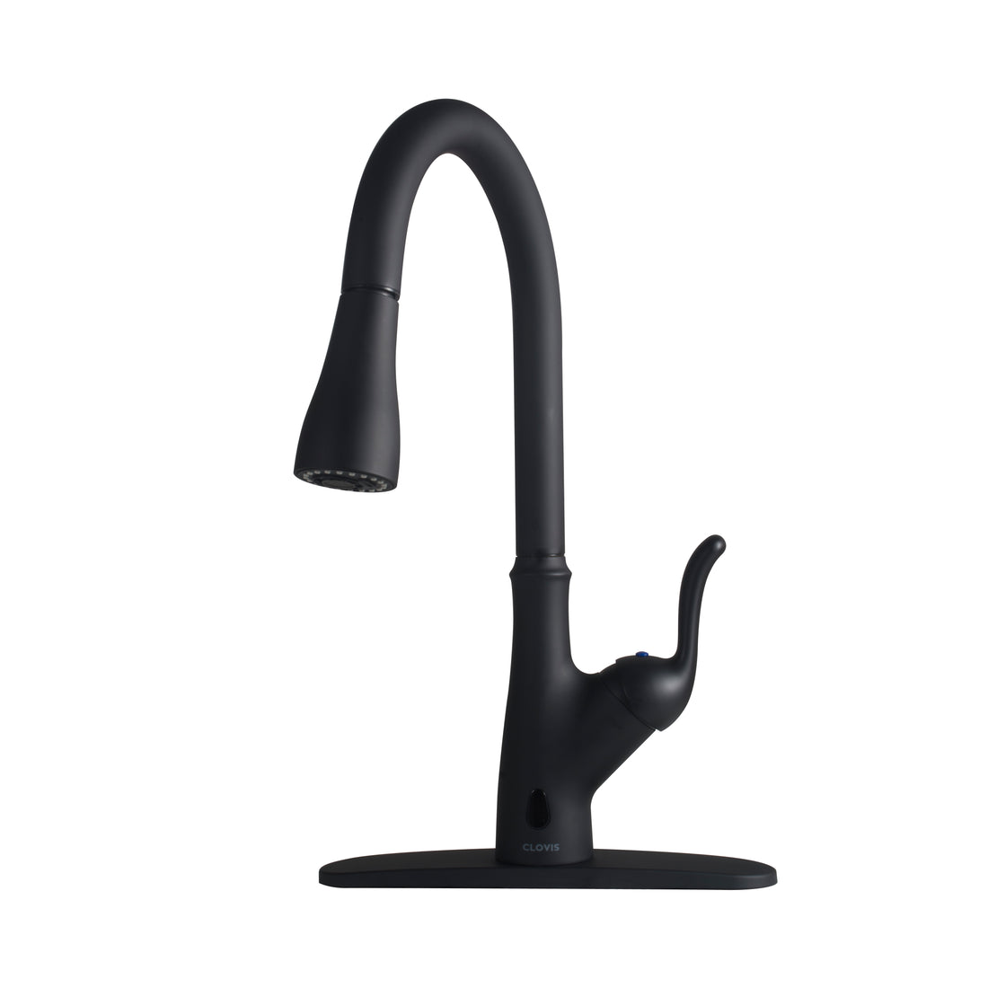 Pull Down Touchless Single Handle Kitchen Faucet Matte Black Zinc