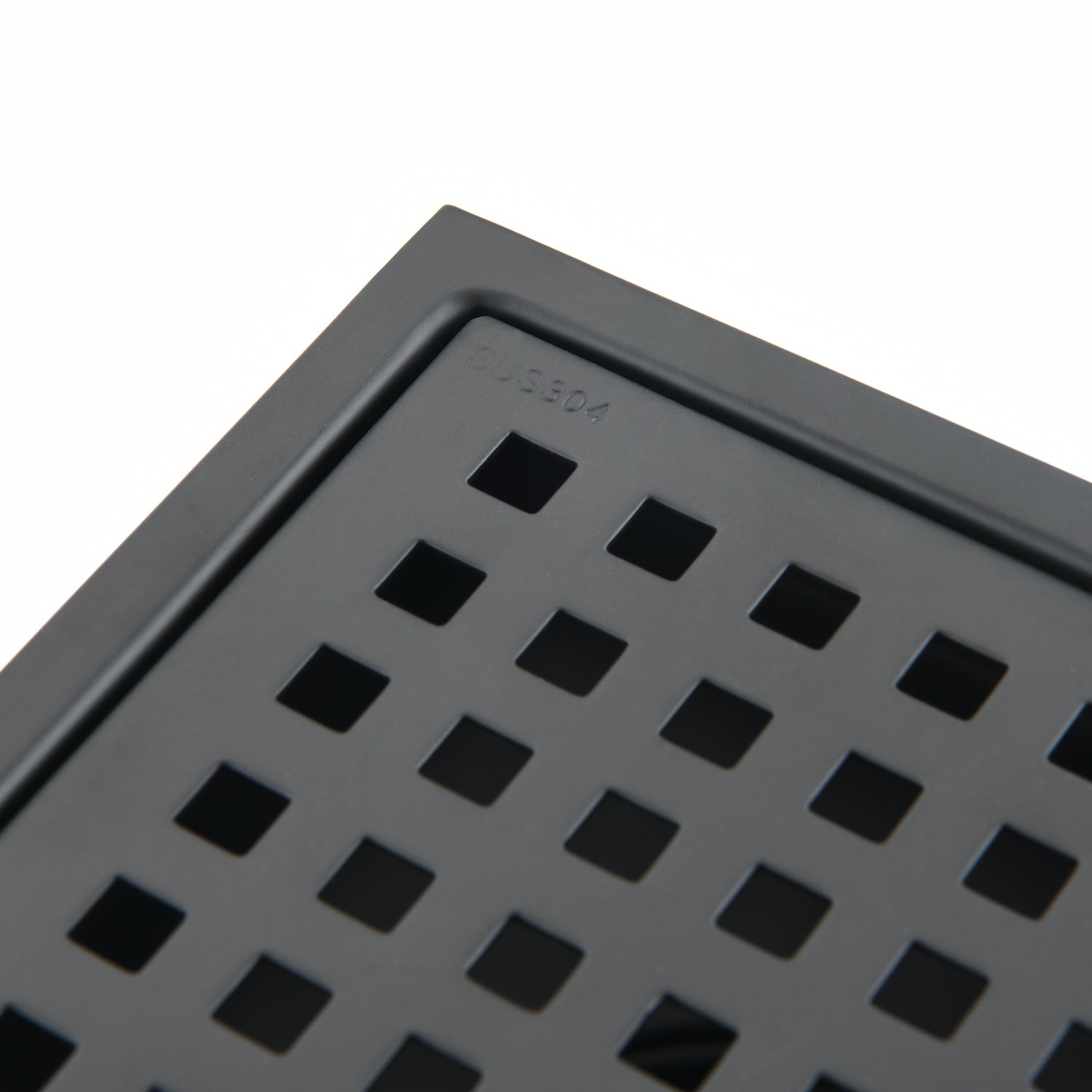 6 Inch Square Shower Floor Drain Matte Black Stainless Steel