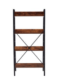 Dn 4 Layer Display Bookshelf H Ladder Shelf Storage Shelves Rack Shelf Unit Metal Frame, Tigger, 1 Pc Per Carton Tiger Mdf