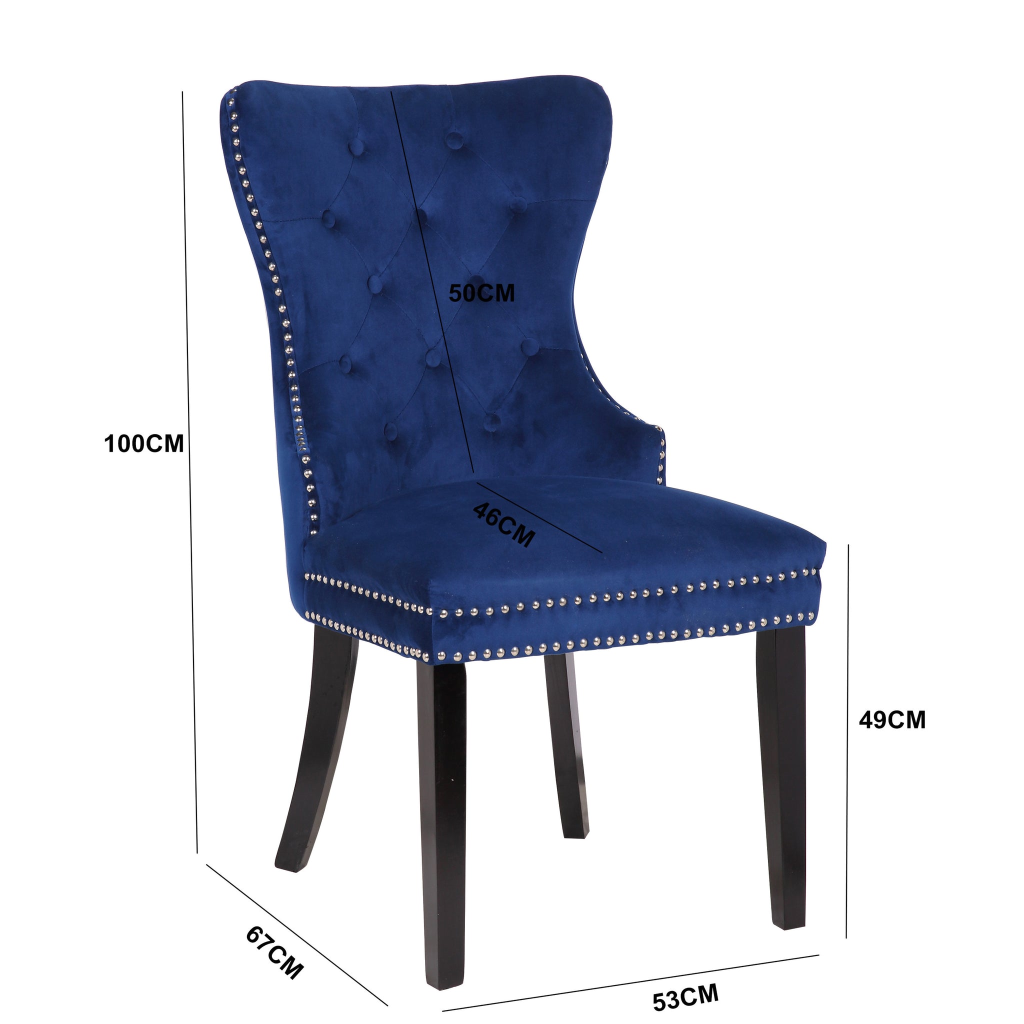 Erica 2 Piece Stainless Steel Legs Chair Finish with acacia wood-navy-primary living