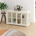 Kitchen Storage Stand Cupboard With Glass Door White white-mdf