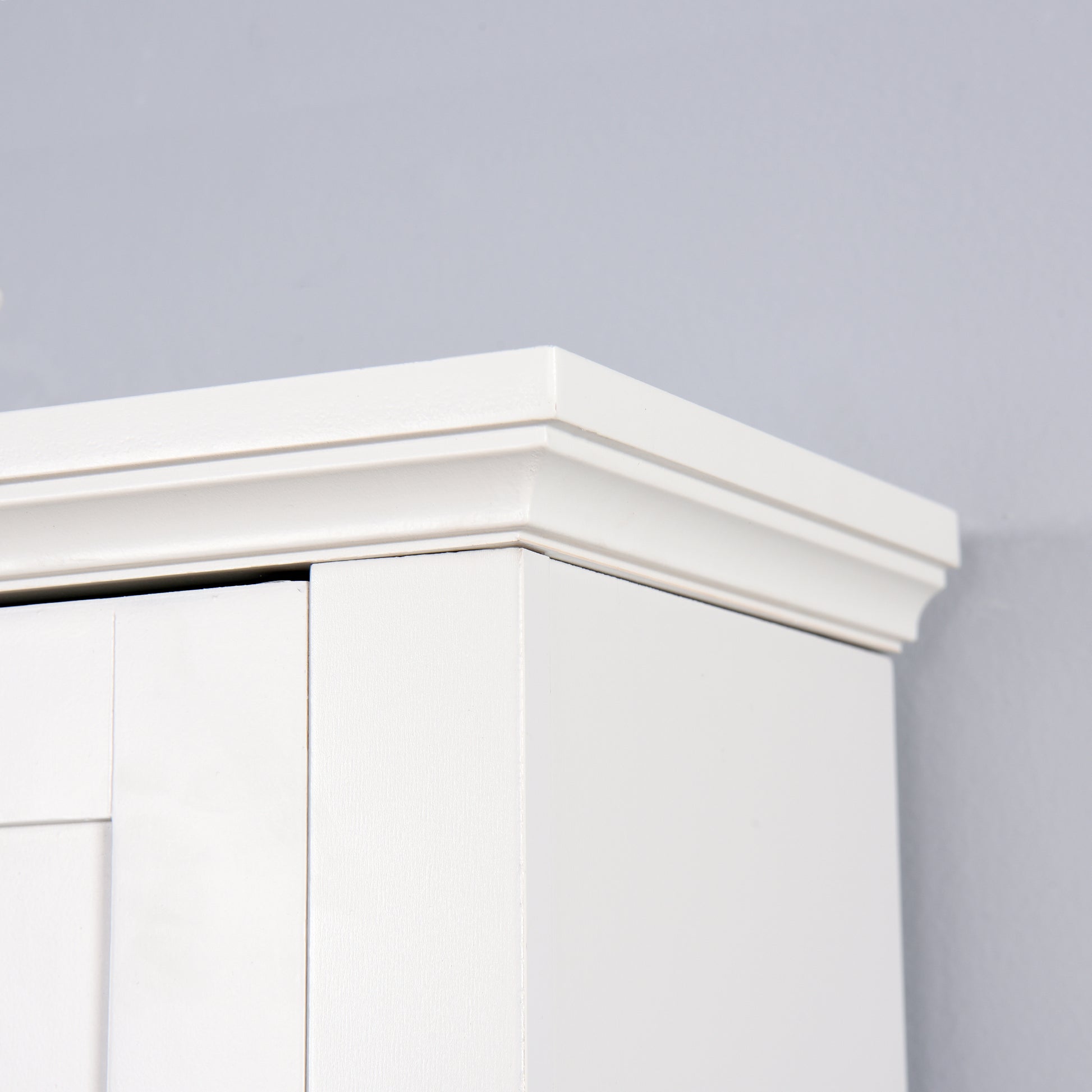 Bathroom Wooden Storage Cabinet Over The Toilet Space Saver With A Adjustable Shelf 23.62X7.72X67.32 Inch White Mdf