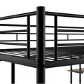 Loft Bed With Desk And Shelfspace Saving Design,Full,Black Old Sku:Mf199506Aab Box Spring Not Required Full Black Metal Bedroom Bed Frame Metal