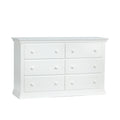 Universal 6 Drawer Dresser White White Solid Wood