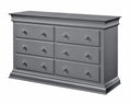 Universal 6 Drawer Dresser Gray Gray Solid Wood