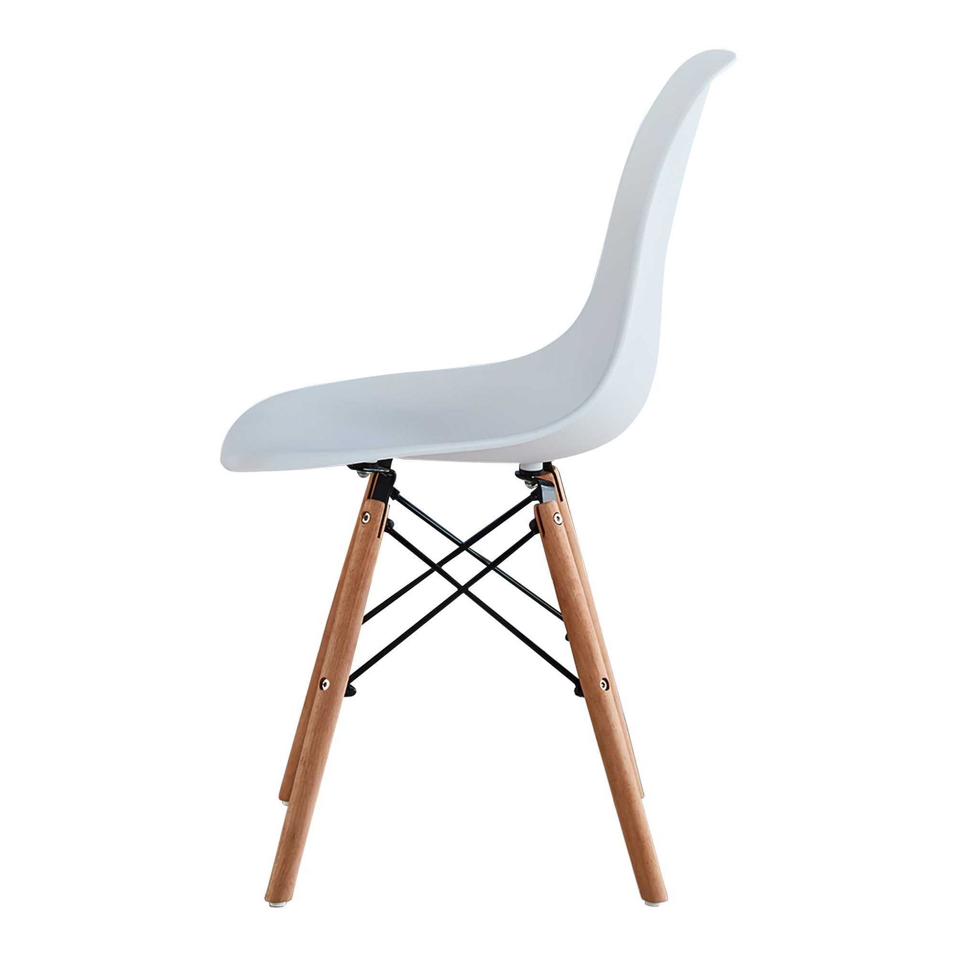 Chair,Set Of 4,Kd Leg White Plastic