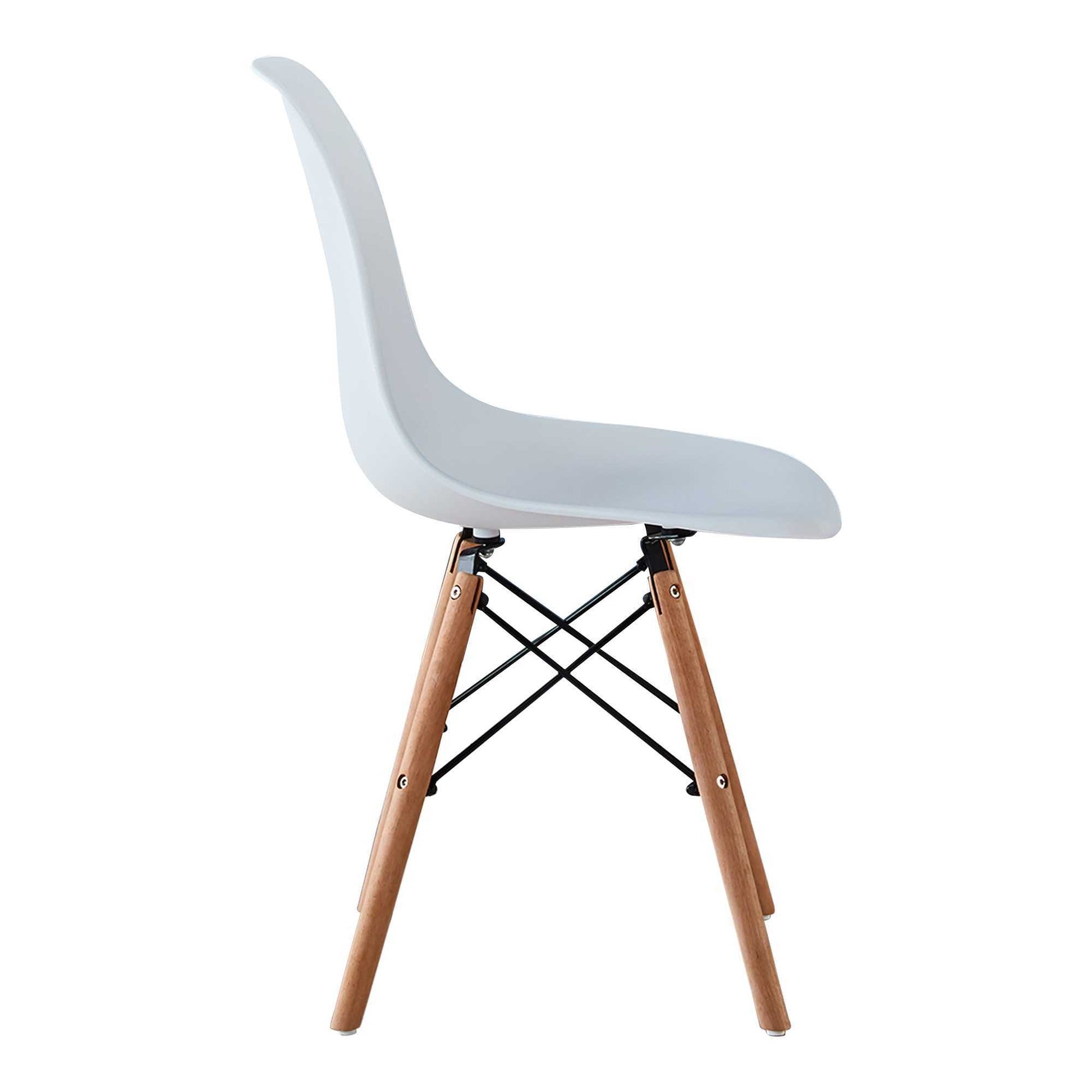 Chair,Set Of 4,Kd Leg White Plastic