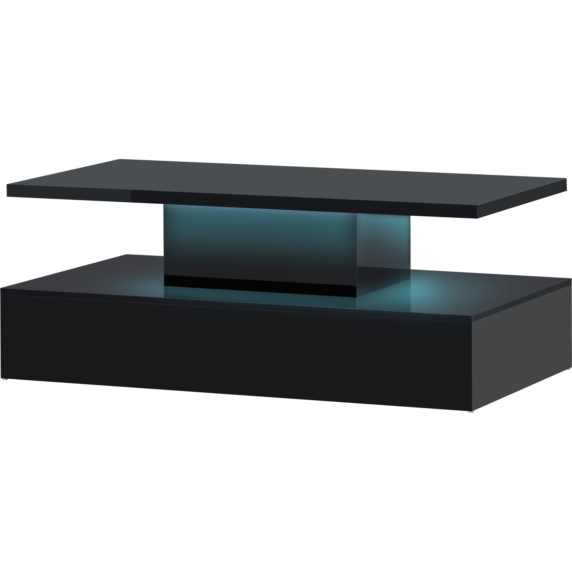 ON TREND Coffee Table Cocktail Table Modern Industrial black-particle board