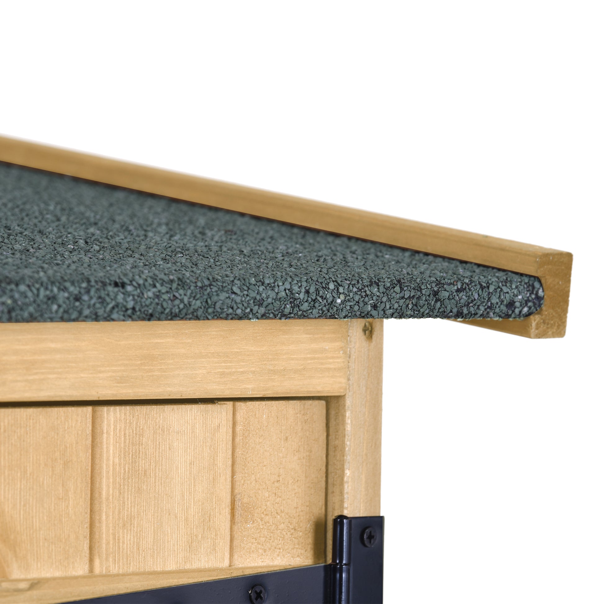 Outdoor 5.3Ft Hx4.6Ft L Wood Storage Shed Tool Organizer,Garden Shed, Storage Cabinet With Waterproof Asphalt Roof, Double Lockable Doors, 3 Tier Shelves For Backyard, Natural Natural Water Resistant Frame Garden & Outdoor Casual Wood Solid Wood