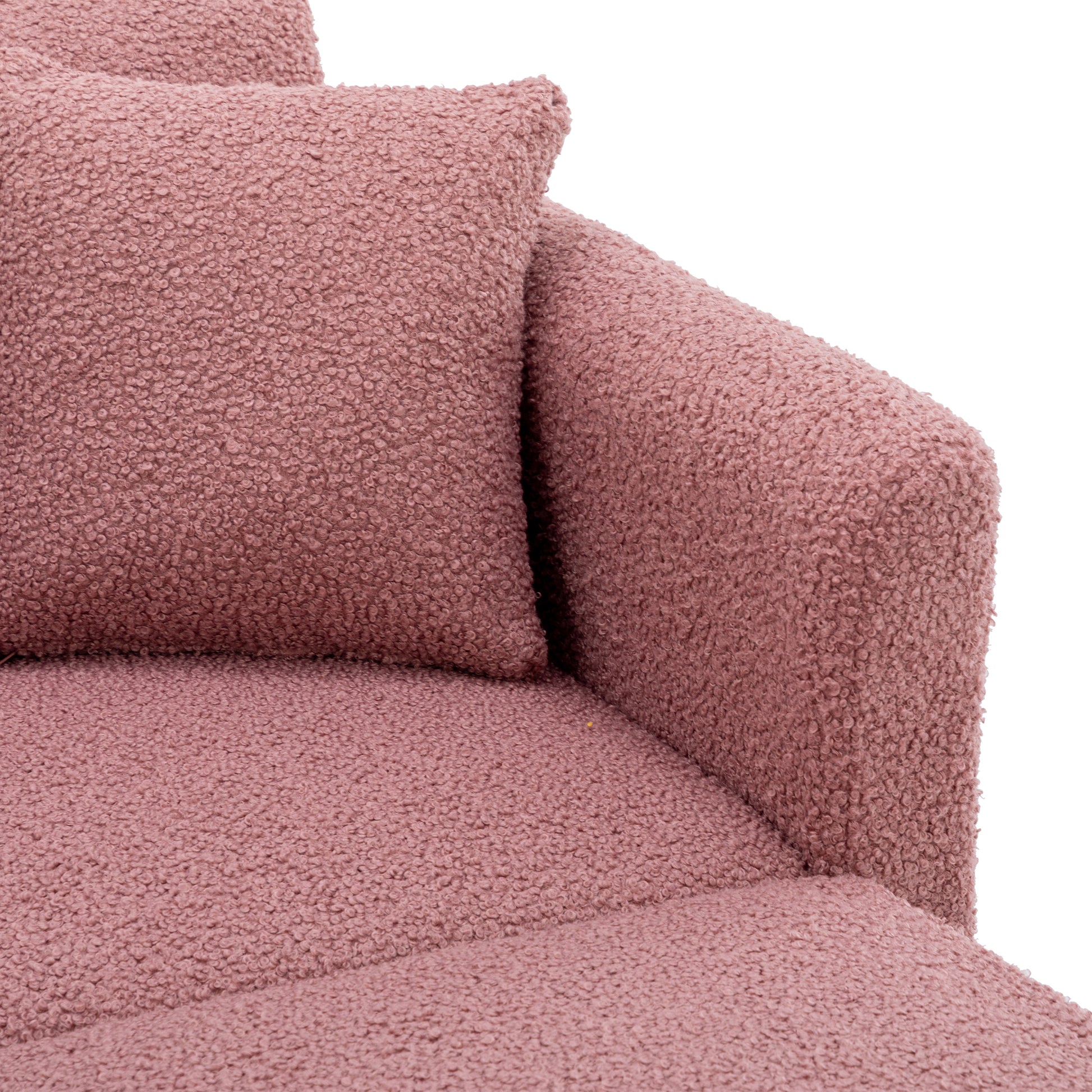 Coolmore Fashionable And Classic Style Chaise Lounge Chair Accent Chair For Living Room, Bedroom Brush Pink Teddy Brush Pink Teddy Foam Teddy