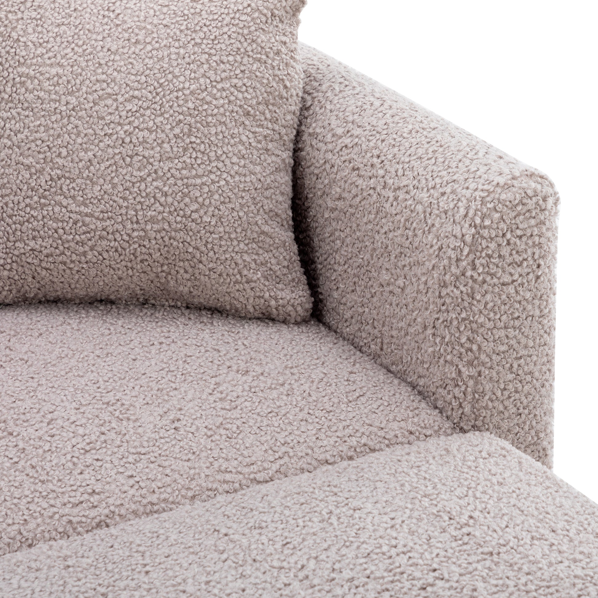 Coolmore Fashionable And Classic Style Chaise Lounge Chair Accent Chair For Living Room, Bedroom Grey Teddy Grey Teddy Foam Teddy