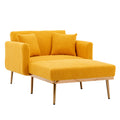 Coolmore Fashionable And Classic Style Chaise Lounge Chair Accent Chair For Living Room, Bedroom Mustard Teddy Mustard Teddy Foam Teddy