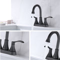 2 Handle Lavatory Faucet Bathroom Sink Faucet Black Brass