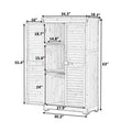 Wooden Garden Shed 3 Tier Patio Storage Cabinet Outdoor Organizer Wooden Lockers With Fir Wood Gray Wood Color Shutter Design Gray Water Resistant Frame Garden & Outdoor Casual Wood Solid Wood